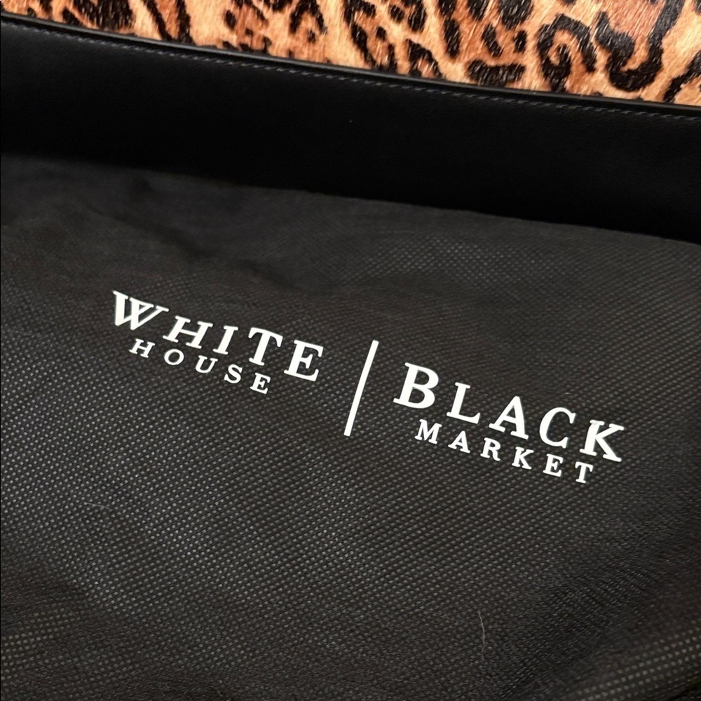 White House Black Market Leopard and Black Satchel - Picture 2 of 11